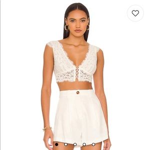 NWT Free People Ivory Lace Bralette
